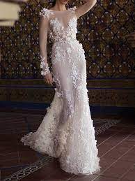 We allow clients to make changes to any design. Long Sleeve Mermaid Lace Wedding Dresses Sexy Sheer Beach Wedding Dresses Sheergirl
