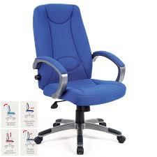 Lucca High Back Managers Chair In Blue Costco Uk