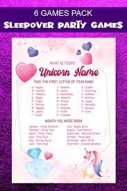 Girls Slumber Party Games Bundle Girls Slumber Party Pajama Party Girls Birthday Party Slumber Party Games 147 Girls Slumber Party Slumber Party Games Girls Sleepover Party