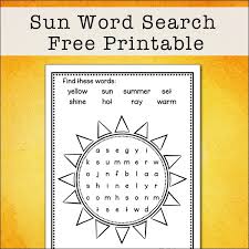 Would you like to visit your local site? Easy And Free Summer Sun Word Search Printable For Kids