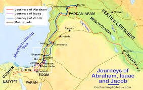 Map Of The Journeys History Of Abraham Isaac Jacob