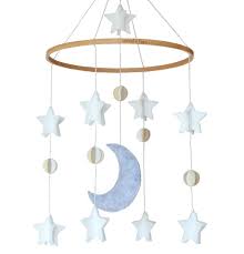 Amazon Com Baby Crib Mobile By Sorrel Fern Moon Stars Planets Nursery Decor Ceiling Mobile Or Crib Mobile Baby