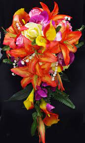 Artificial flowers artificial plants artificial trees artificial fruits and vegetables artificial wreaths and garlands artificial greenery panels artificial topiaries cemetery flowers shop artificial plants by type spring flowers succulents wedding flowers coolmade vickerman nearly natural efavormart juvale willstar balsa circle worallymy. Pin By Tita On Wedding Bouquets Tropical Wedding Bouquets Orange Wedding Flowers Silk Wedding Bouquets