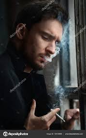 Mysterious Handsome Man Sneaky Look Man Beard Smiling Sexy Guy — Stock  Photo © SuperStock2018 #185139864