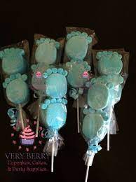 25 Little Feet Marshmallow Pops Baby Shower Baby Shower Desserts Boy Baby Shower Treats Baby Shower Desserts