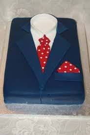 Square Birthday Cake Designs For Men Navy Bue Suit Red Polka Dot Tie And Pocket Square Cake Square Birthday Cake Birthday Cakes For Men Shirt Cake