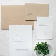 Minimalist Wedding Invitation Cotton Card Stock Paper Suite Etsy Minimal Wedding Invitation Minimalist Wedding Invitations Simple Wedding Invitations