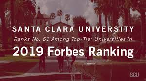 Santa clara university admissions statistics. Scu Ranks No 51 Among Top Tier Universities In Forbes Ranking Youtube