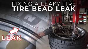If you see signs of corrosion, make sure to clean the stem before installing a new core. Fixing An Air Leak On A Tire Bead Youtube