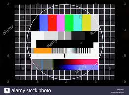 Det som kan höras här är resten av låtarna efter vinter som finns i vcr72's. Tv Testbild Stockfotografie Alamy