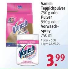 Die teppiche waren wie neu, allerdings duftet das pulver. Vanish Teppichpulver 750g Oder Pulver 550g Oder Vorwaschspray 750ml Angebot Bei Rossmann