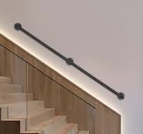 For In/Outdoor Black Modern Handrail 5ft Stair Railing Hand ...