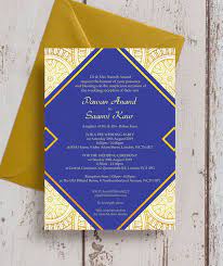 Personalised Royal Blue Gold Indian Asian Wedding Invitations Printable Pdf Asian Wedding Invitations Modern Wedding Invitations Heart Wedding Invitations