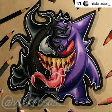 Venom Gengar Mash Up Pokemon Gengar Pokeball Venom Marvel Spiderman Draw Drawing Art Fanart Artist I Pokemon Tattoo Pokemon Fusion Art Pokemon