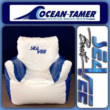 Ocean Tamer Armchair Marine Bean Bag With A Custom Seavee Boats Logo Www Ocean Tamer Com Marine Boat Stuff Bags