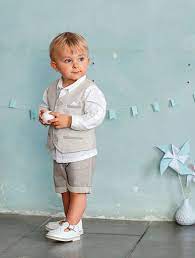 Baby Boysshirt Waistcoat Bermuda Shorts Outfit Set Pale Grey 6 Tenue Bapteme Bebe Garcon Ensemble Bebe Garcon Tenue Mariage Garcon
