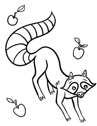 Some of them look like a cartoon character with innocent smile. Free Raccoon Coloring Page
