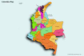 Create Custom Colombia Map Chart With Online Free Map Maker Color Colombia Map With Your Own Statistical Data Online Inte Colombia Map County Map Map Maker