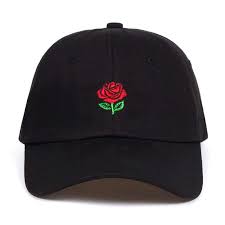 Casquette ny rose pale/noir style tissu, taille ajustable à l'arrière. Casquette Rose Fleur Urban Elite