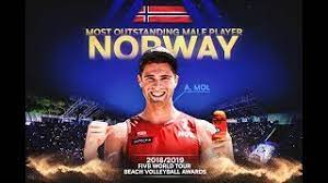 And in the end it's a pokey to the baseline that does it. Anders Mol Most Outstanding Male Player Beach Volleyball Awards 2018 19 Youtube