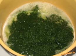 Hotový prívarok osolíme a ochutíme rozotretým cesnakom. Smotanovo Spenatovy Privarok Mimibazar Sk