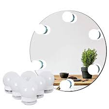 It minimalist design's easy to replicate, and the floating desk is cute. Waneway Hollywood Vanity Lights For Lighted Makeup Mirror Dressing Table Diy Led Lighting Strip Stick On Plug In With Dimmer And Power Supply 6 Light 9 Ft Mirror Not Included Buy