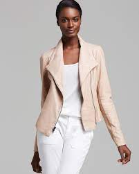 Vince Jacket Paper Leather Scuba Women Contemporary Bloomingdale S Jackets Pink Leather Jacket Clothes