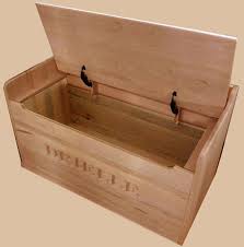 amish hardwood bench toy box chest two