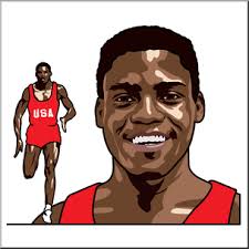 Clip Art: Carl Lewis Color I abcteach.com