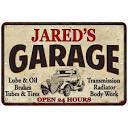 JARED'S Garage Man Cave Metal Sign Decor 8x12 108120014229 ...