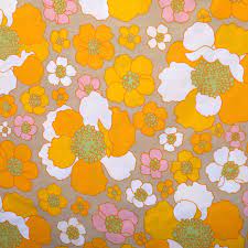 60s 70s hippy flowers pink. 70s Floral Retro Fabric Patterns Retro Prints Flower Graphic
