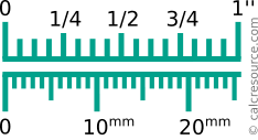 1 1 / 16 inches = 26.99 millimeters Mm To Inches Fraction Form Calcresource