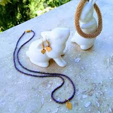 Gold Hapishane Isi Ve Mor Gold Kolye Kupe Kupe Mor Kolyeler