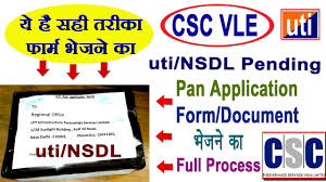 Csc Uti Pan Application Form And Document Sending Process Youtube