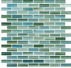 They are also made in interesting shapes beyond the colors of glass tiles for backsplashes range from white and black and everything in between, including natural beiges and greens to bright iridescent blues. Rip Curl Green And Blue Hand Painted Glass Mosaic Subway Tile Contemporary Mosaic Tile By Rocky Point Tile Houzz