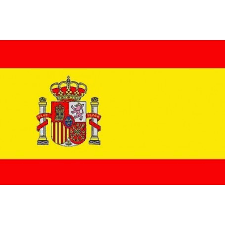 Rouge, jaune et rouge, avec, au centre, l'écu national (château, lion, barres, chaînes et grenade) surmonté d'une couronne à 8 fleurons (1927). Drapeau De L Espagne Avec Ecusson Histoire Et Vente Du Pavillon Espagnol