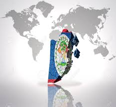 Flag map of belize, single color outside, shaded relief sea. Map Of Belize With Belize Flag On A World Map Background Stock Photo Picture And Royalty Free Image Image 32762708
