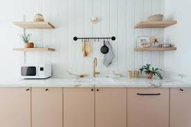 Ikea Kitchen Upgrade With Semhandmade Cabinet Doors In Pale Pink In 2020 Ikea Kitchen Cabinets Ikea Kitchen Kitchen Cabinet Doors