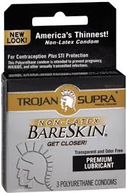 Trojan Supra Bareskin Ultra-Thin Premium Non-Latex Lubricated Condoms, 6 ct  - Walmart.com