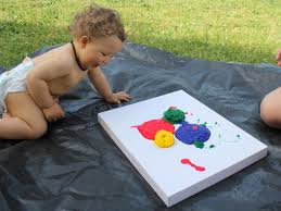 Fun Birthday Crafts For Kids Knox S 1 Painting 1st Birthday Tradition Birthday Traditions Baby First Birthday First Birthdays