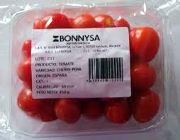 Cup cherry tomatoes of tomatoes,red,ripe,raw,year rnd average. Tomates Cherry Pera Bonnysa 250 G