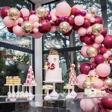 Check spelling or type a new query. Amazon Com Burgundy Balloons Pink Gold Confetti Balloons Garland Kit 100 Pcs Burgundy And Gold Birthday Party Decorations Burgundy Wedding Decorations Wine Red Baby Shower Home Kitchen