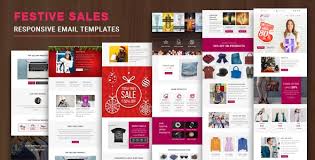 If you are full of your own ideas or want to implement them — use our free christmas newsletter templates as the base for your future campaigns. Festive Sales V1 0 Responsive Email Template With Online Stampready Mailchimp Editors Themelock Com Free Premium Themes Templates