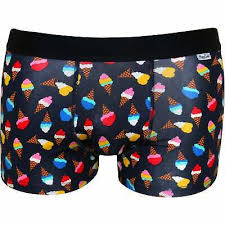 Happy Socks Ice Cream Cones Men S Boxer Trunk Navy Ebay
