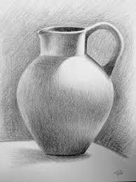 Pencil Drawing Still Life Terracotta Vase Object Drawing Pencil Drawings Still Life Drawing Still Life Sketch