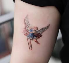 San miguel arcangel angel sleeve tattoo sleeve tattoos. Archangel Michael Tattoo By Tattooist Saegeem Tattoogrid Net