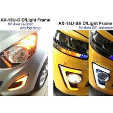 Perodua axia e mt price tag in the malaysia reads rm 23,367 and is available in 5 colour options ivory white solid, glittering silver metallic, lava. Buy Perodua Axia E G Se Spec 2 In 1 Led Light Bar Fog Lamp Cover Day Time Running Light Drl Signal Light Ea