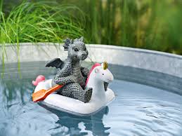 Drachen Teichschwimmer Unicorn Drachen Schwimmen Teich