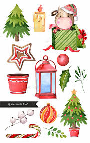 Watercolor Clipart Christmas Wreath Symbol Of The Year 2021 Etsy In 2020 Christmas Wreath Illustration Christmas Paintings Christmas Clipart