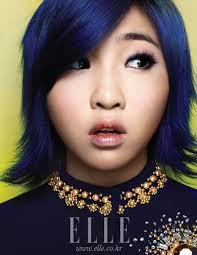 Minji Kong Minzy 2ne1 Minzy 2ne1 Blue Hair
